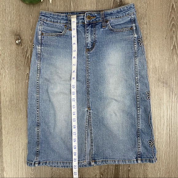 Vintage 90’s Y2K Bubblegum USA Denim Pencil Skirt - Picture 9 of 13